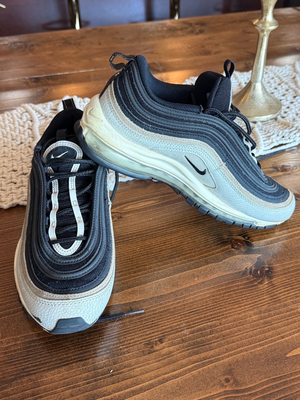 Nike Black & Light Gray Layered Air Max 97 Sneakers